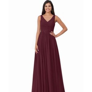 Azazie Robbie Dress Size 6 Cabernet